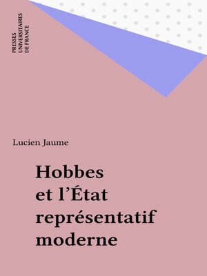 cover image of Hobbes et l'État représentatif moderne